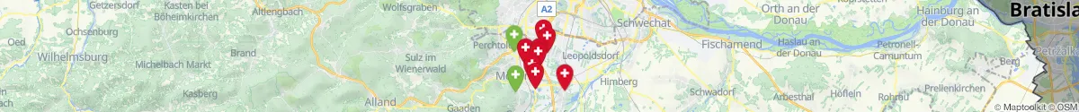 Kartenansicht für Apotheken-Notdienste in der Nähe von Vösendorf (Mödling, Niederösterreich)